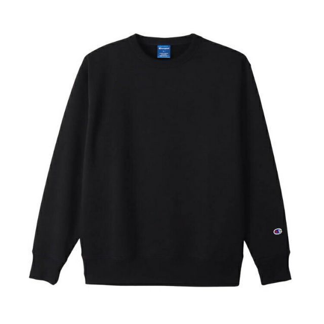 HANES ヘインズ CREW NECK SWEATS ブラック XLサイズ C3-XS060 90 | スポーツ 運動 ウエア ウェア 服 衣類 トップス ロングスリーブ 長袖 着心地 素材 コットン 綿 スウェット ポリエステル 吸汗速乾 デザ