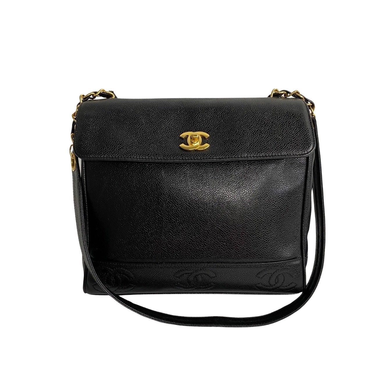 極 美品 袋付 シール カード有 4番台 CHANEL シャネル トリプルココ