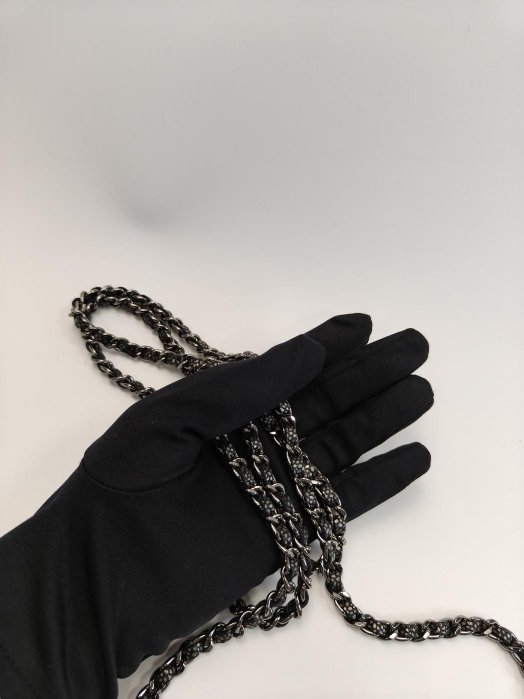 シャネル CHANEL ハーフムーン チェーンウォレット 財布 ソフト