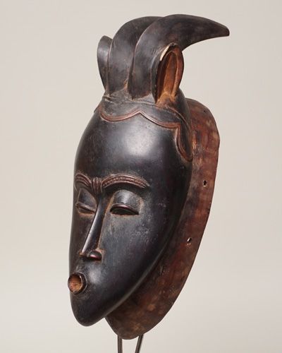 アフリカ コートジボワール ヤウレ族 マスク No.375 仮面 木彫り 彫刻