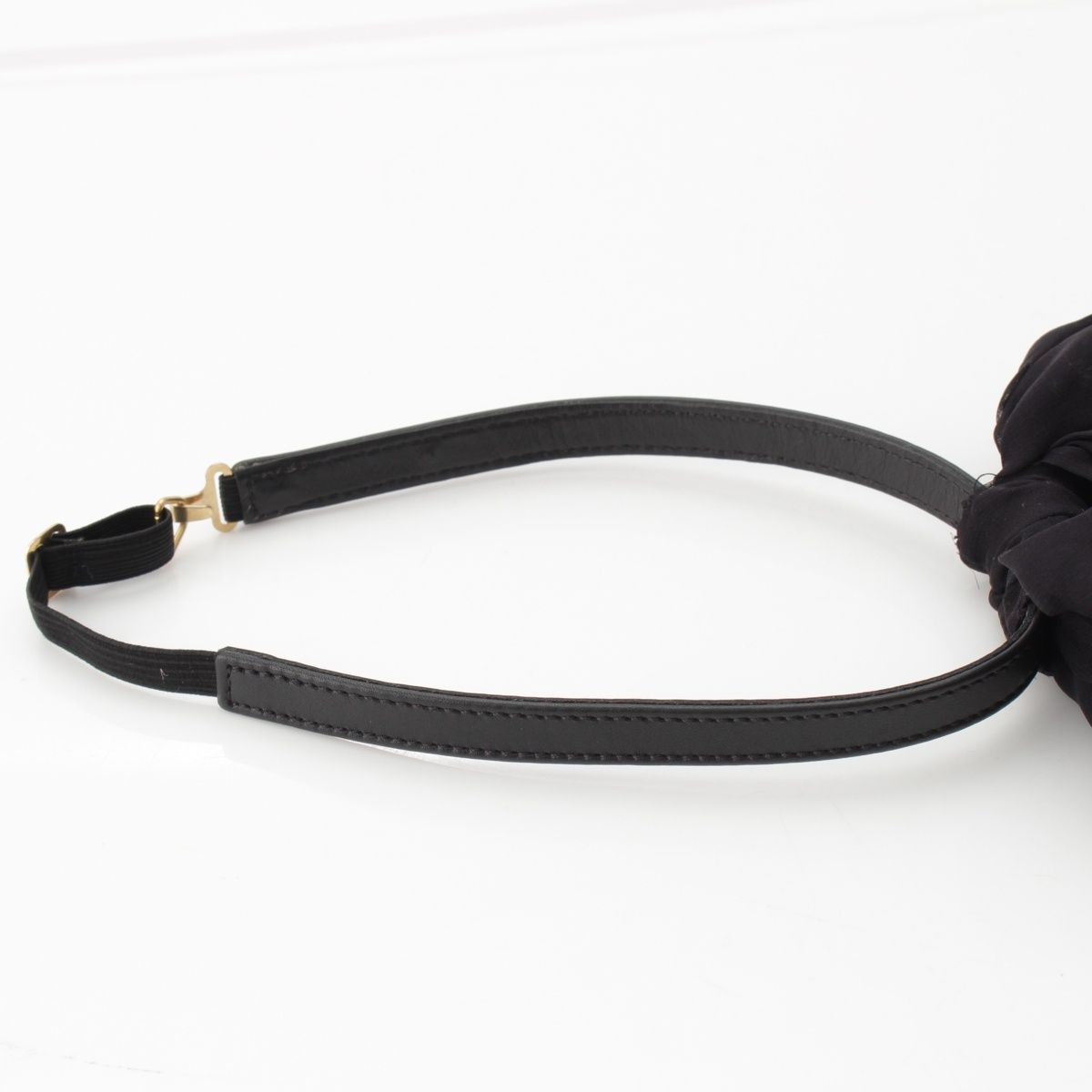 サンローラン シルク リボン チョーカー アクセサリー ブラック【中古