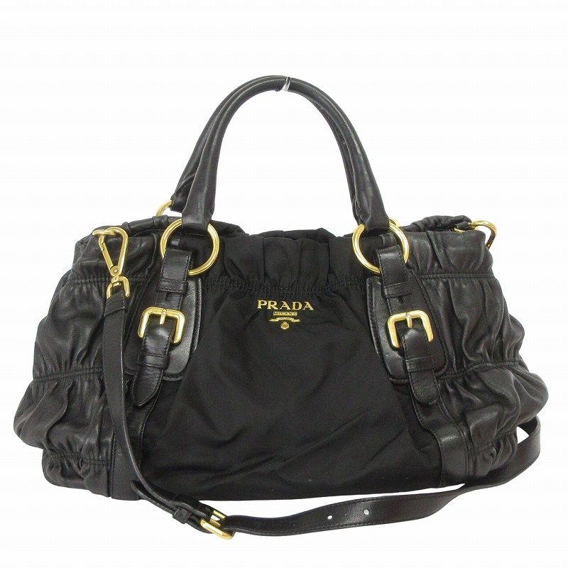 プラダ PRADA ショルダーバッグ ハンド 2WAY ナッパ 斜め掛け ナイロン 