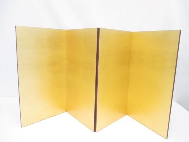 新品 雛道具 二曲屏風×2 18号 FL-2 300×540mm 洋金箔 雛人形 ひな人形 お雛様 ひな祭り 節句人形