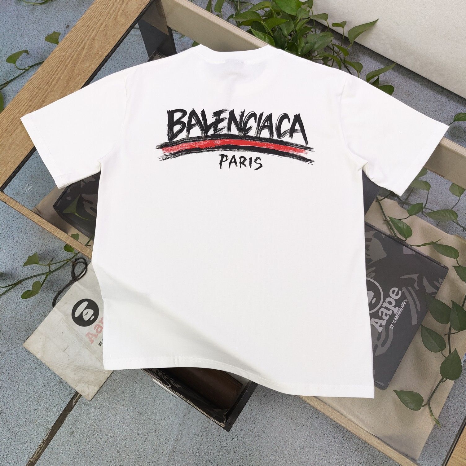 得価正規店Balenciaga /バレンシアガ カップルモデルアルファベットロゴ半袖Tee Tシャツ(半袖/袖なし)