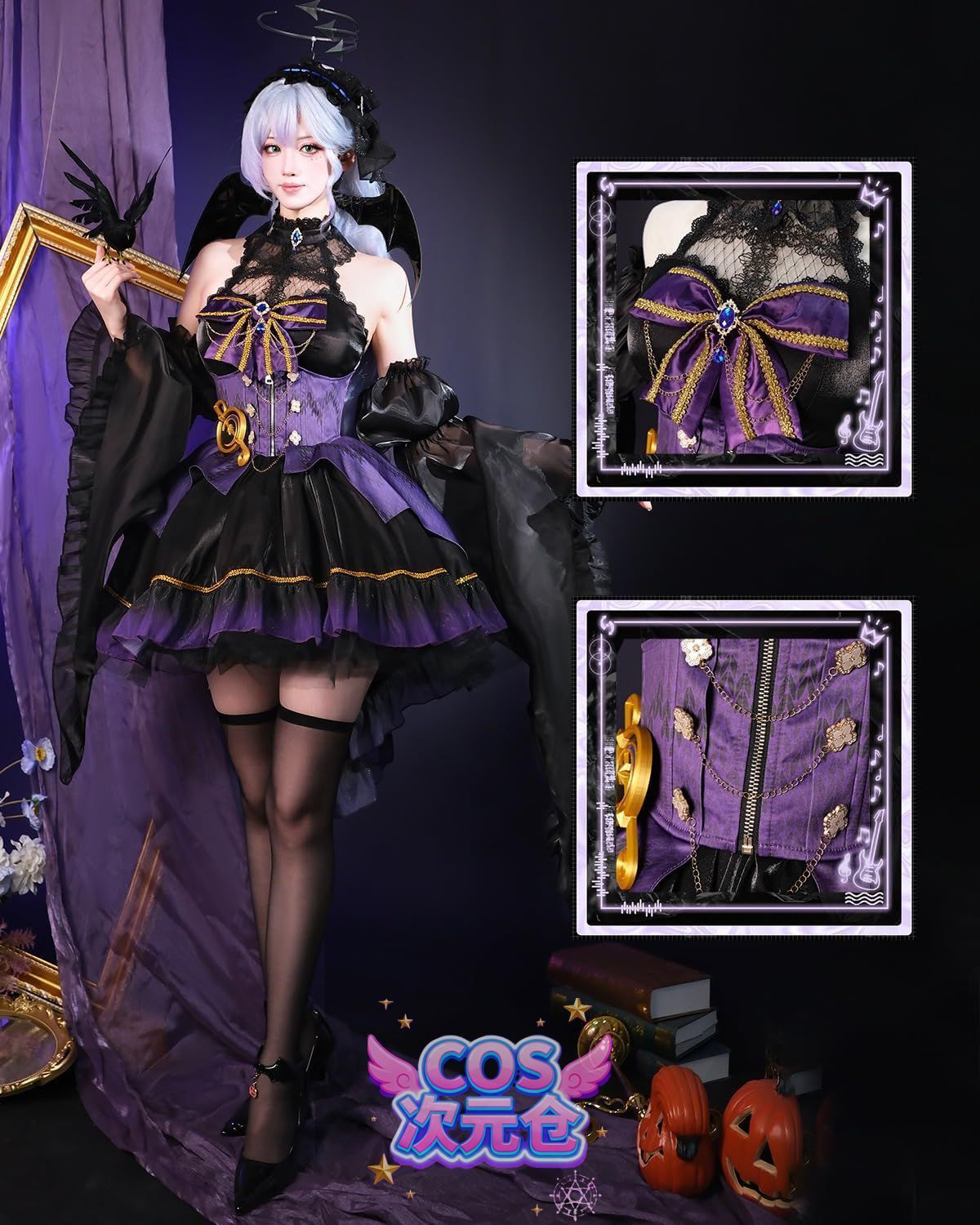 ブラック ロビン ウィッグ付き 神併 崩壊スターレイル コスプレ ウィッグ付き ホタル 開拓者 ロビン 花火 ブラックスワン ゲーム コスプレ衣装 イベント 大人用 仮