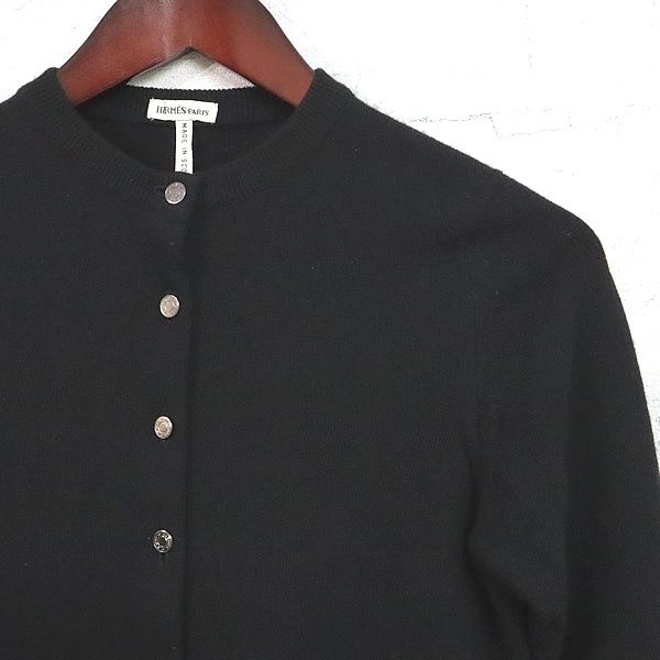 美品】HERMES エルメス カーディガン 2023AW ニット ロゴ セリエ  