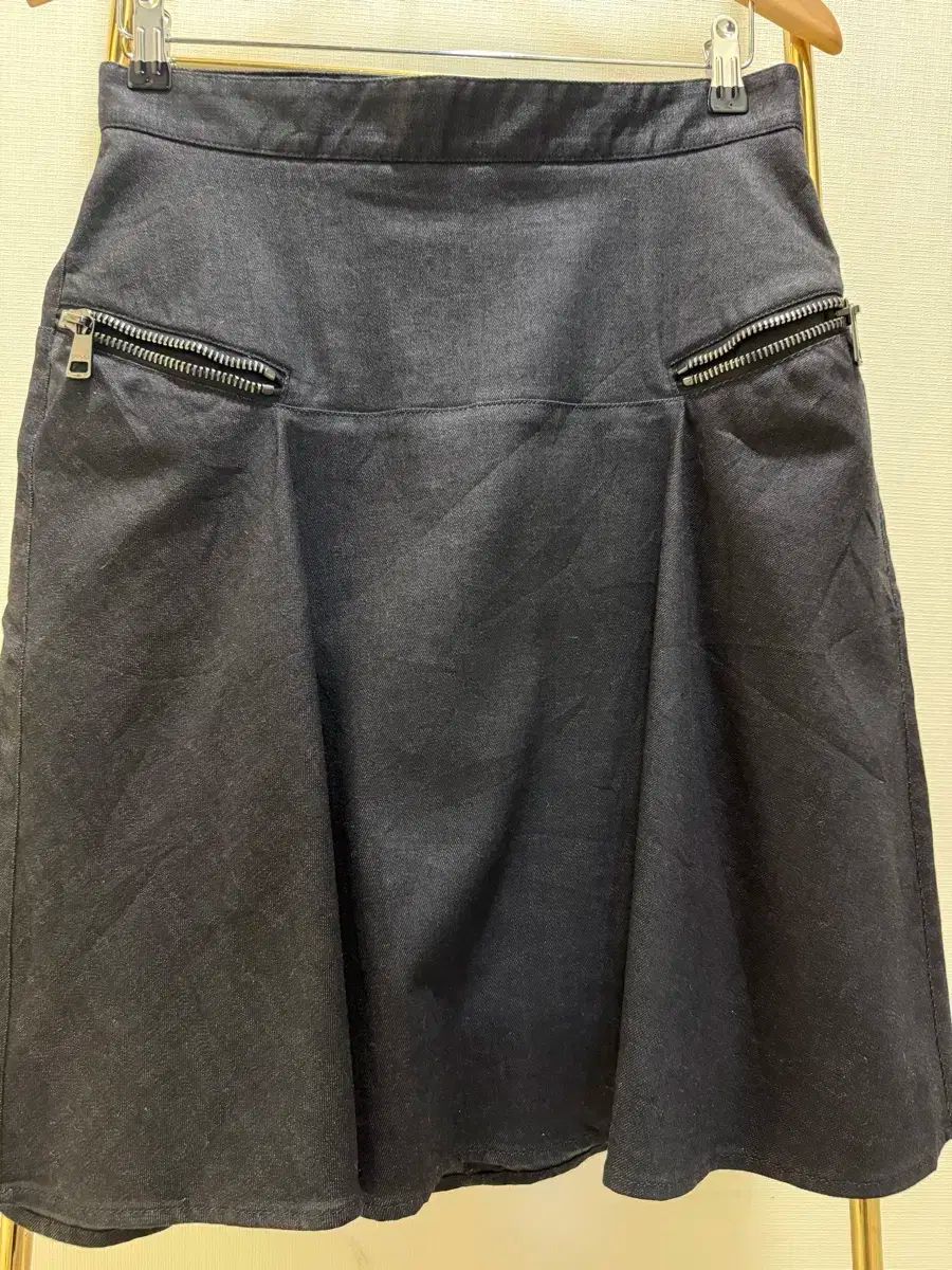 GUCCI グッチ GUCCI 黒 デニム ジッパー スカート