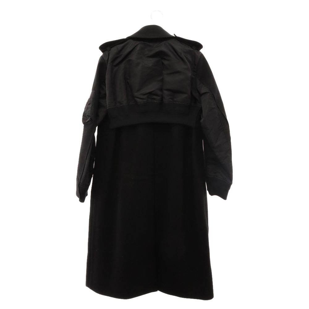 Sacai (サカイ) 22AW Wool Melton Coat ウール メルトン ドッキング 