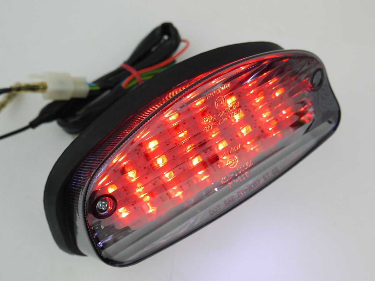 ZRX400/2用 LEDテールランプレッドレンズ ポン付けLEDテール 車検対応