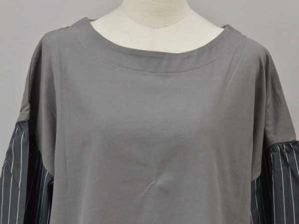 フラボア FRAPBOIS ベルスT Tシャツ/カットソー 長袖 1サイズ グレー レディース j_p F-M12514 フラボア FRAPBOIS ベルスT Tシャツ/カットソー 長袖 1サイズ