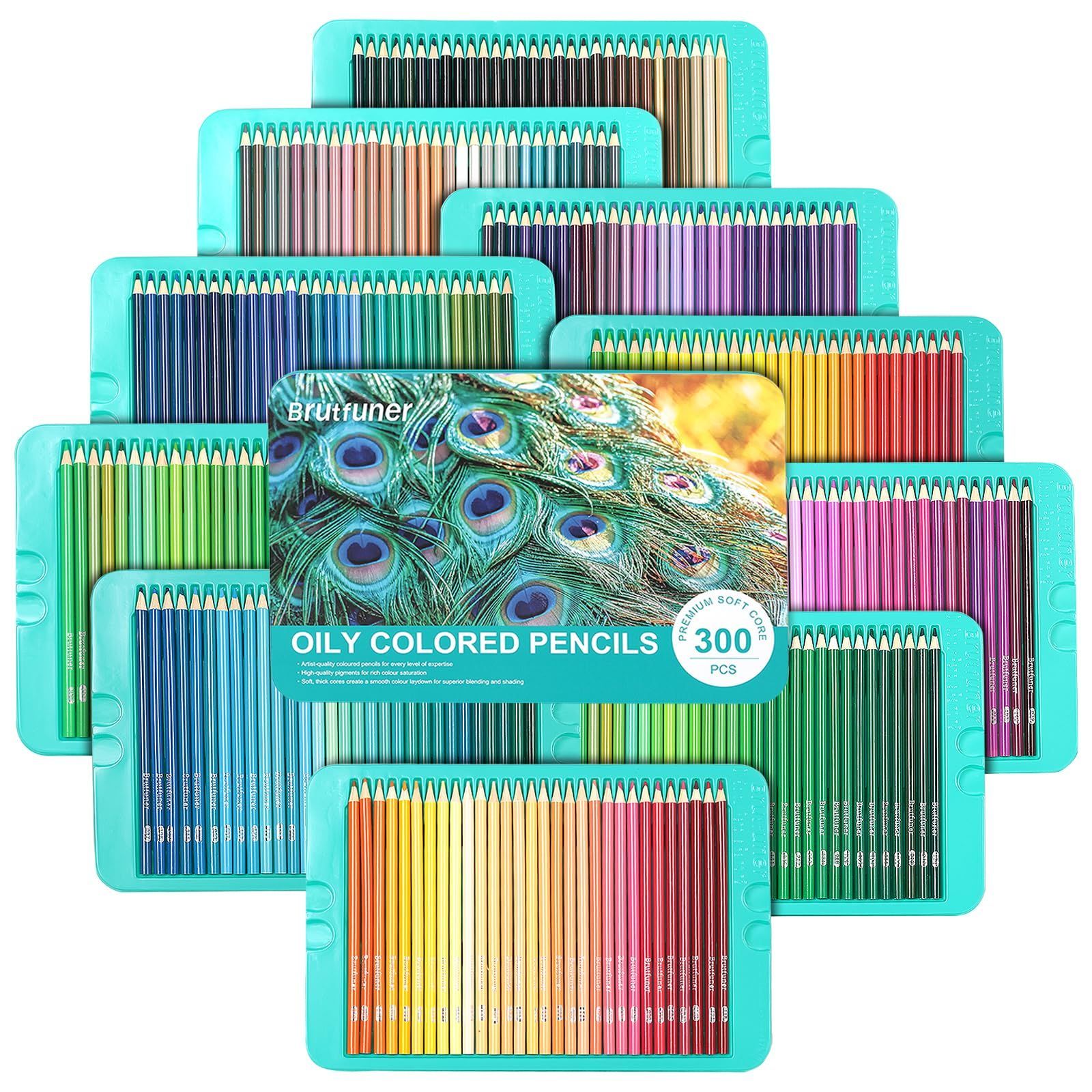 Color 300油性色鉛筆 芯径は3 3㎜ 色鉛筆 セット 油性色鉛筆 プロソフト芯色鉛筆セット 子供から大人 アーティストまで理想的な塗り絵と絵画に