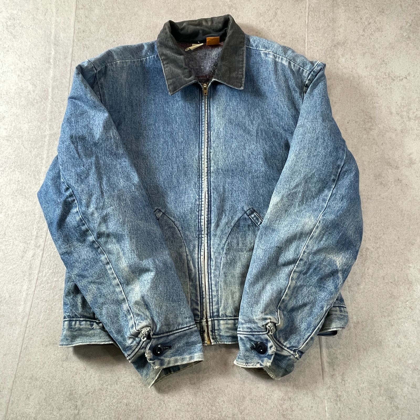 70's - 80's ビンテージカバーオールデニムジャケットフェード