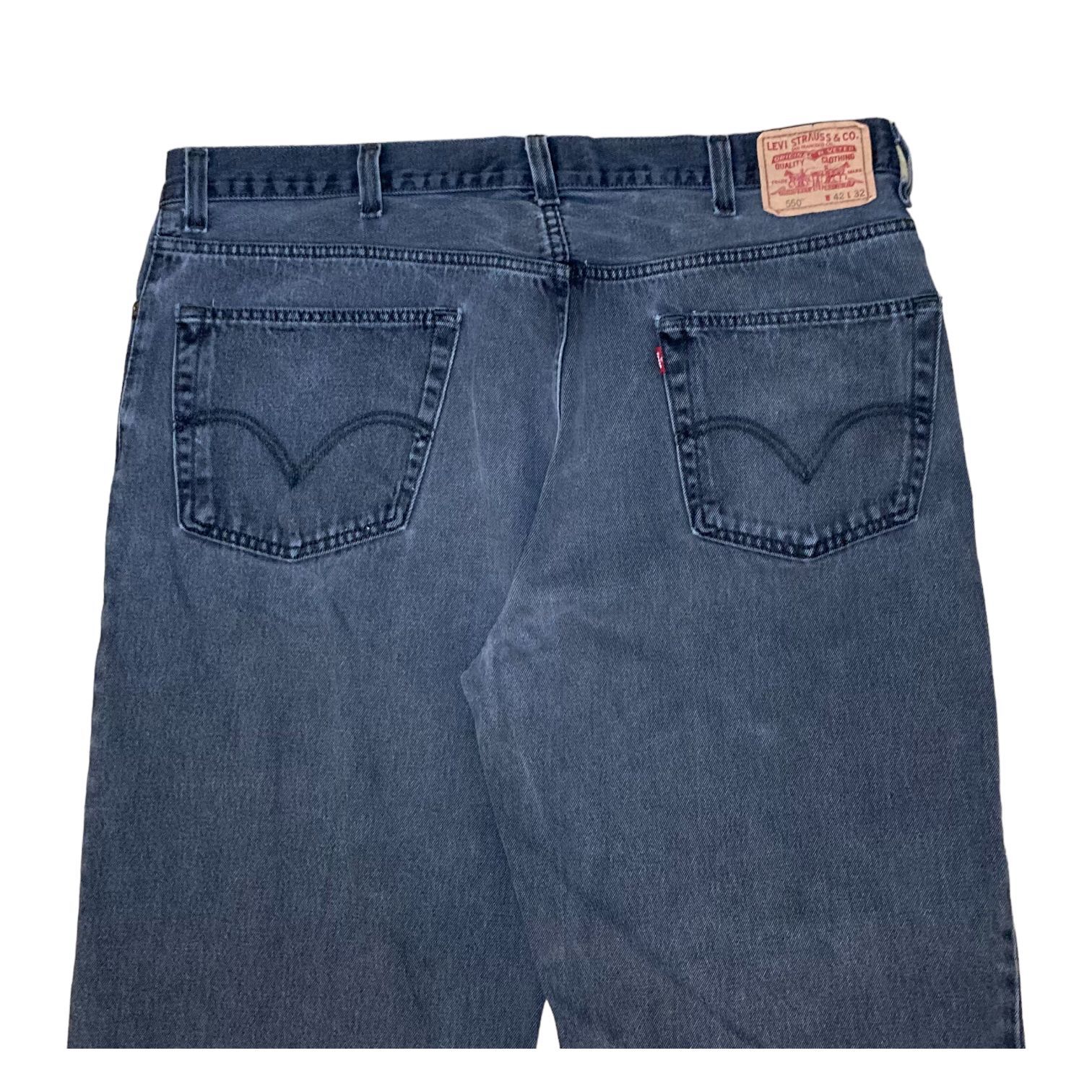 Levi's 550 BLACK】W42 L32 レソト製 ブラック ワイド バギー