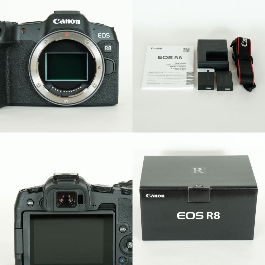 [美品｜シャッター数1,000回以下｜バッテリー2個付] Canon EOS R8 ボディ / キヤノンRFマウント / フルサイズミラーレス一眼