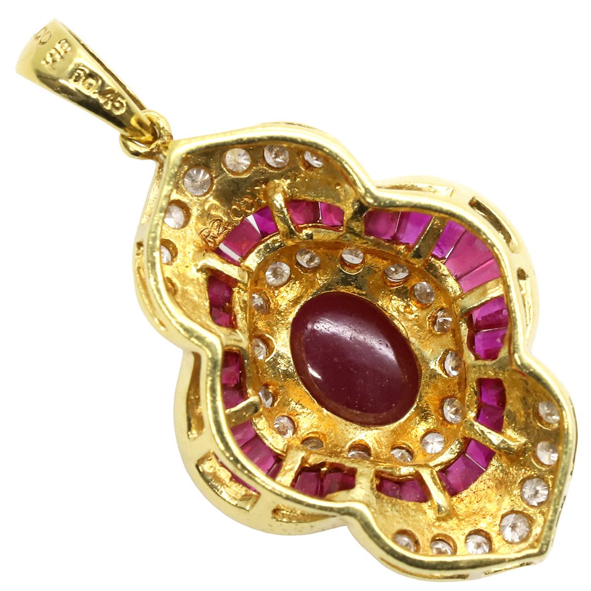 K18 イエローゴールド ルビー0.9ct ペンダントトップ K18 イエロー