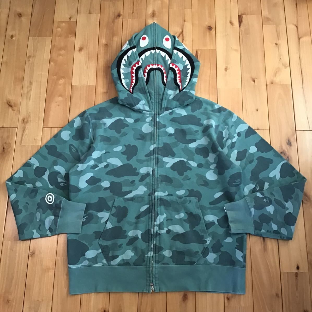 ☆XL☆ Color camo ダブル シャーク パーカー double shark full zip