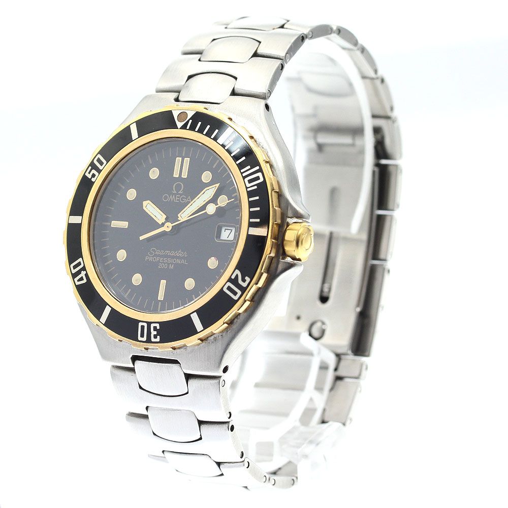 オメガ OMEGA シーマスター200 デイト YGベゼル クォーツ メンズ_911712