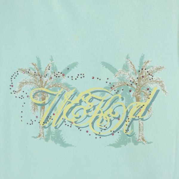 マックスマーラ プリント 半袖 Tシャツ L 水色系 MAX MARA ライン