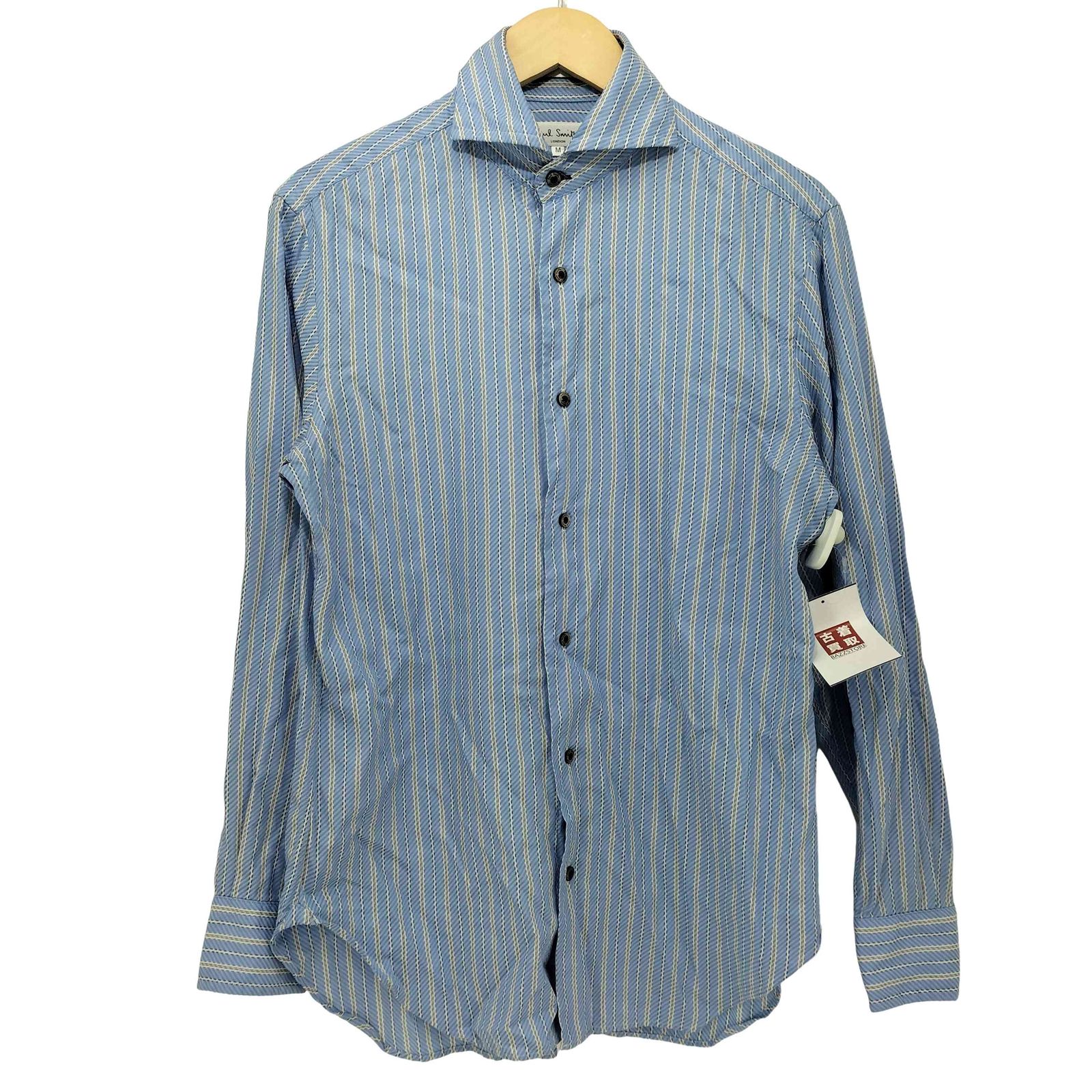 ポールスミス Paul Smith イタリア製 マルチストライプ柄L/Sシャツ メンズ  M