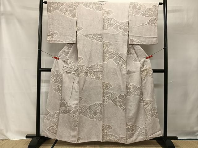 平和屋着物□上質な小紋 地紋起こし 辻が花 手描き 絞り 暈し染め 正絹  