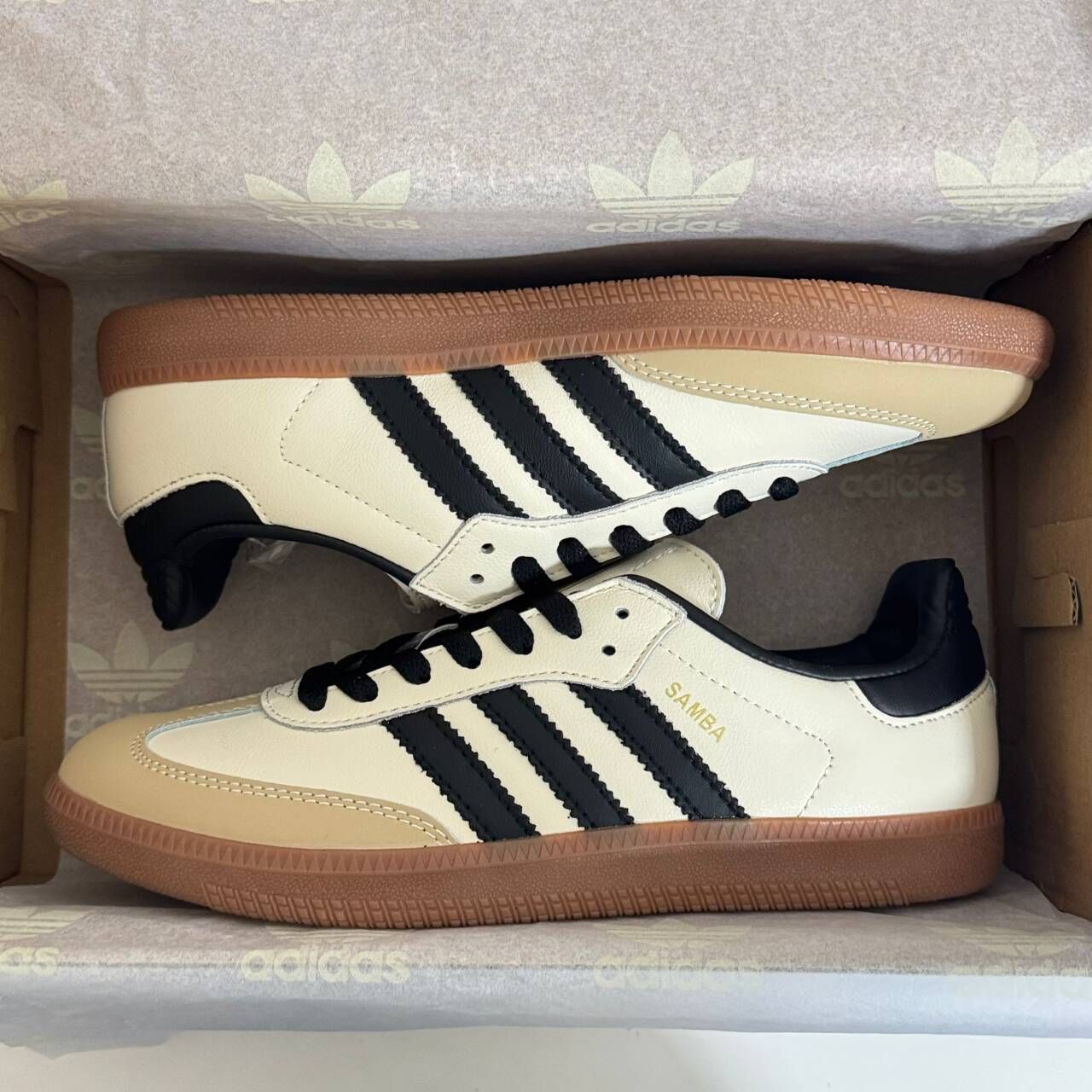 サンバ OG / adidas Originals ベージュ/ブラック adidas SAMBA OG W 