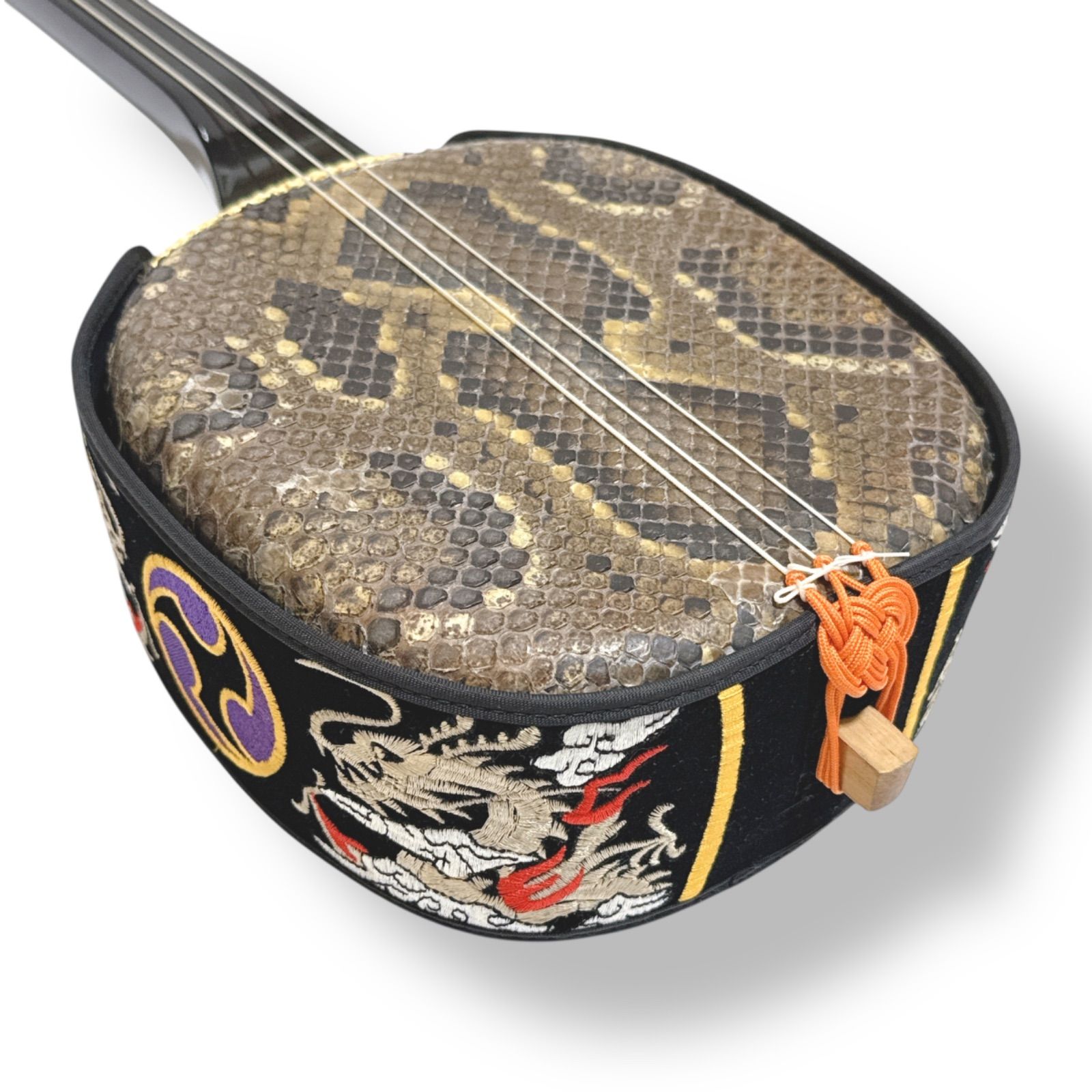 【ジャンク】沖縄三線 本皮 蛇皮 沖縄三味線 和楽器 弦楽器 バチ付き ジャンク】沖縄三線 本皮 蛇皮 沖縄三味線 和楽器 弦楽器 バチ付き
