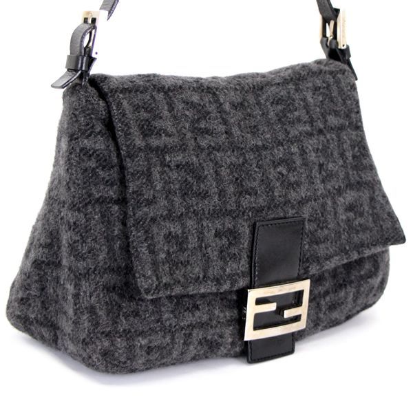 高級品✨ FENDI フェンディ マンマバケット ズッカ柄 ウール ハンドバッグ フェンディ FENDI マンマバケット ハンドバッグ ズッカ柄 ウール