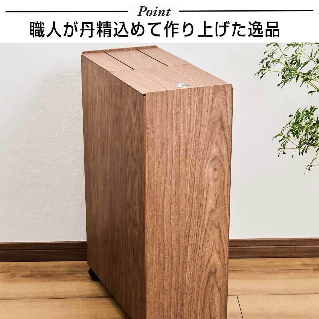 桜皮細工 樺細工 天然木 木製 ゴミ箱(チリ箱)18cm×18cm×21cm