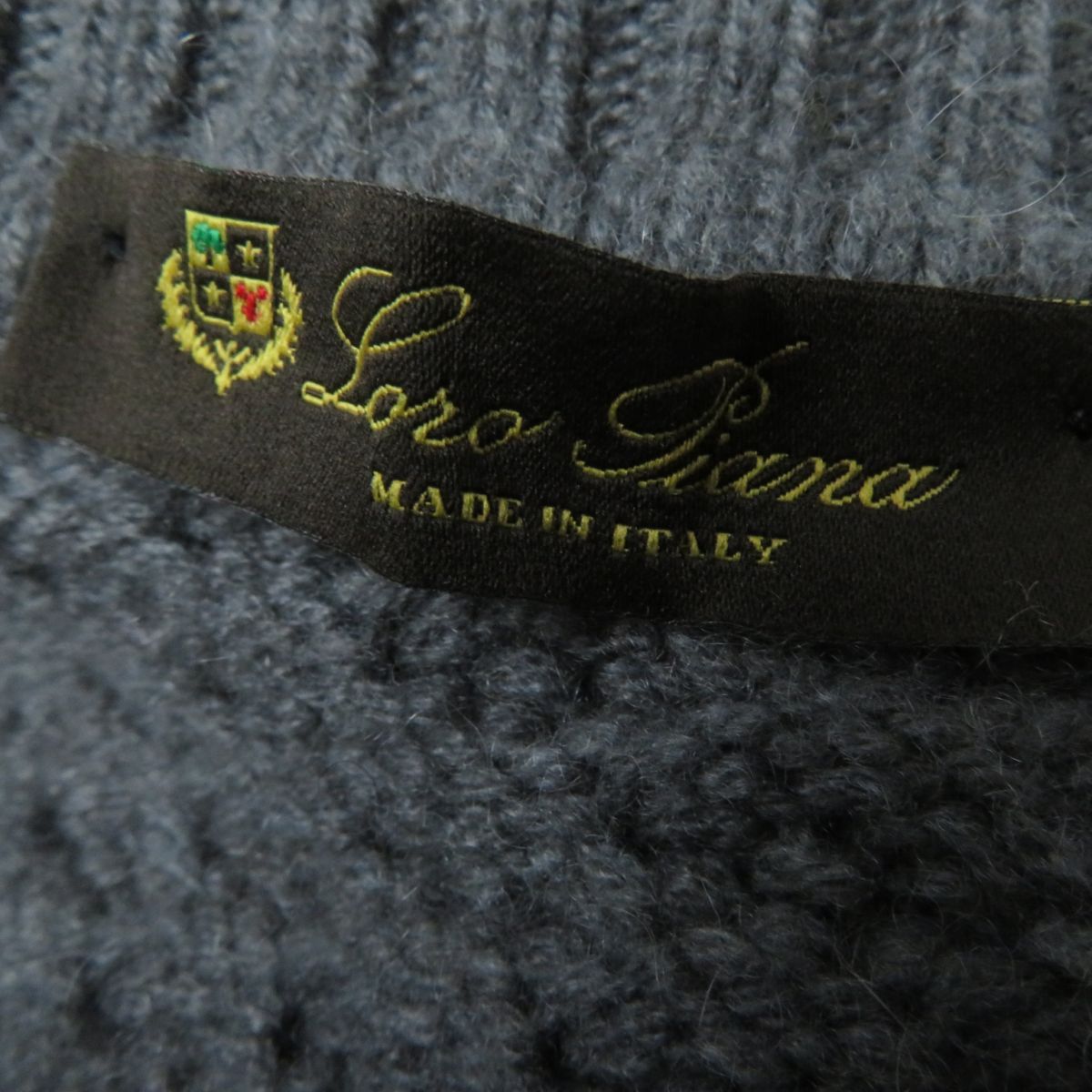 極美品☆正規品 Loro Piana ロロピアーナ カシミヤ100％ ロング丈 長袖 ニット カーディガン グレー 44 レディース イタリア製