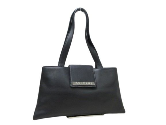 BVLGARI ハンドバッグ　ショルダーバッグ　クロコ　レザー　ロゴプレート BVLGARI ハンドバッグ ショルダーバッグ クロコ レザー ロゴ