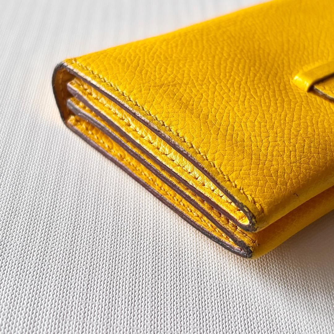 良好 美品『エルメス』べアン ミニ イエロー ゴールド 黄色 カード  