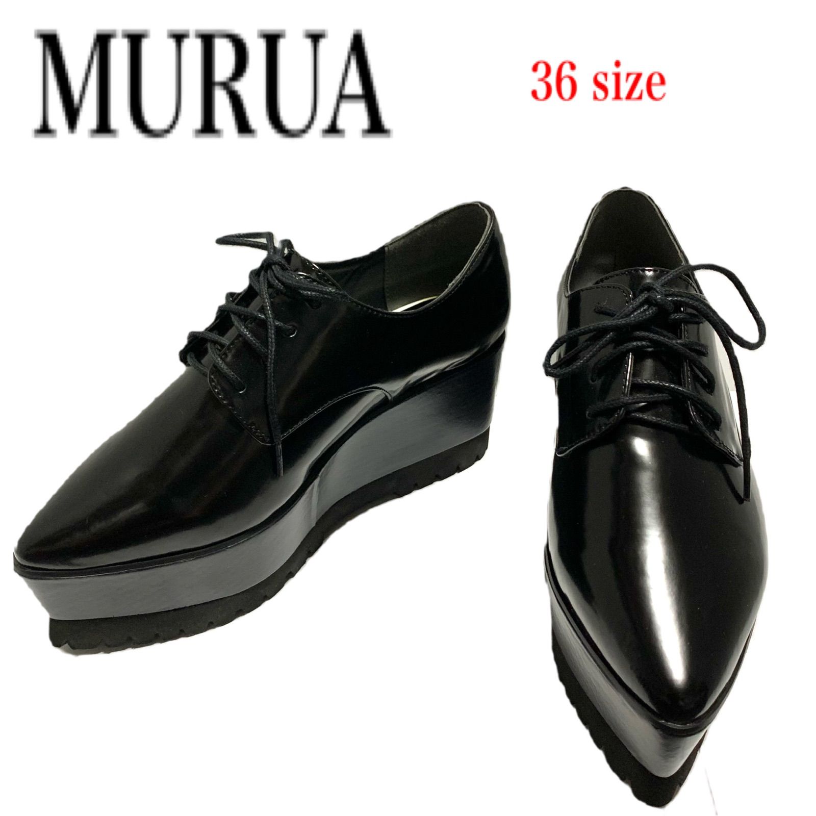 MURUA ムルーア レースアップシューズ 23.5㎝ 厚底 ローファー 