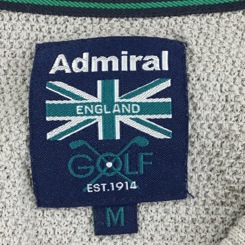 【新品未使用】Admiral アドミラルゴルフ メンズベスト M グレー ロゴ ADMIRAL アドミラル Vネック ニットベスト グレー系 サイズ：XL