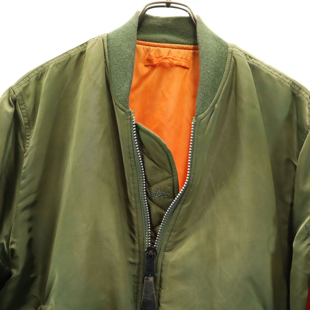 アルファインダストリーズ MA-1 フライトジャケット 中綿入り オリーブ XL アルファインダストリーズ MA-1 フライトジャケット XL オリーブ系