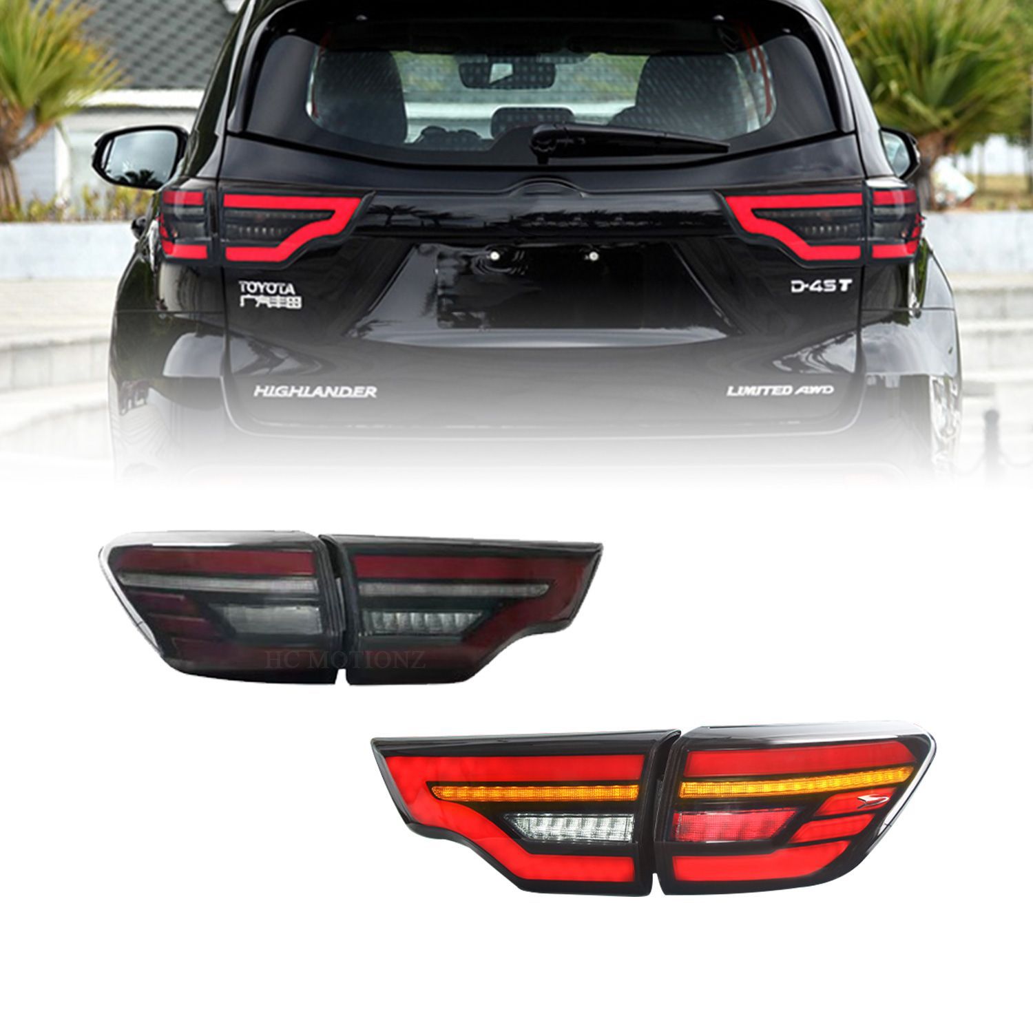 トヨタ ハイランダー 15-21年モデル 用 LED改造尾灯ユニット 10.15