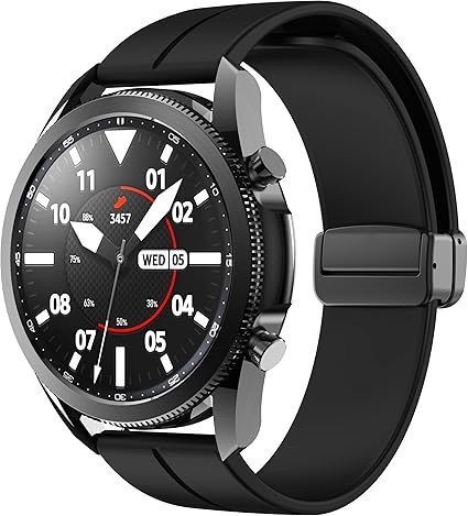  22mm時計ストラップ シリコン交換用ストラップ、コンパチブルGarmin Vivoactive 4/Galaxy Watch 3 45mm/ Gen 5/コンパチブルHuawei GT2 46mm/ GT2 pro 46mm、防水シリコン 応募券