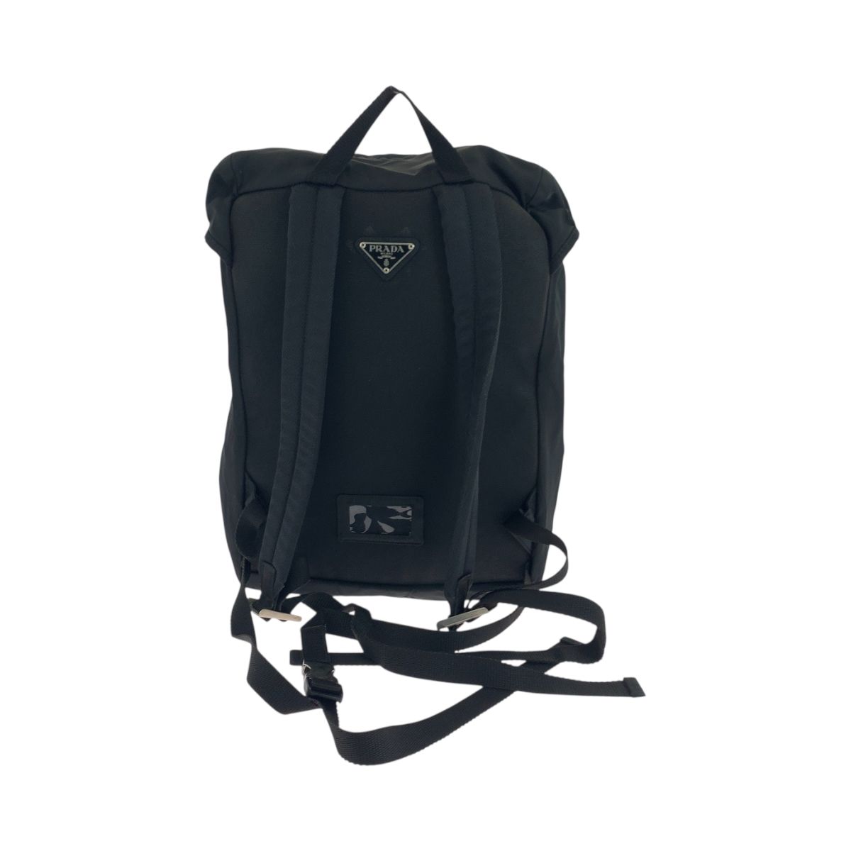 プラダ PRADA リュック テスート ナイロン ブラック 三角プレート 美品 極美品】PRADA プラダ テスートナイロン リュック 三角プレート