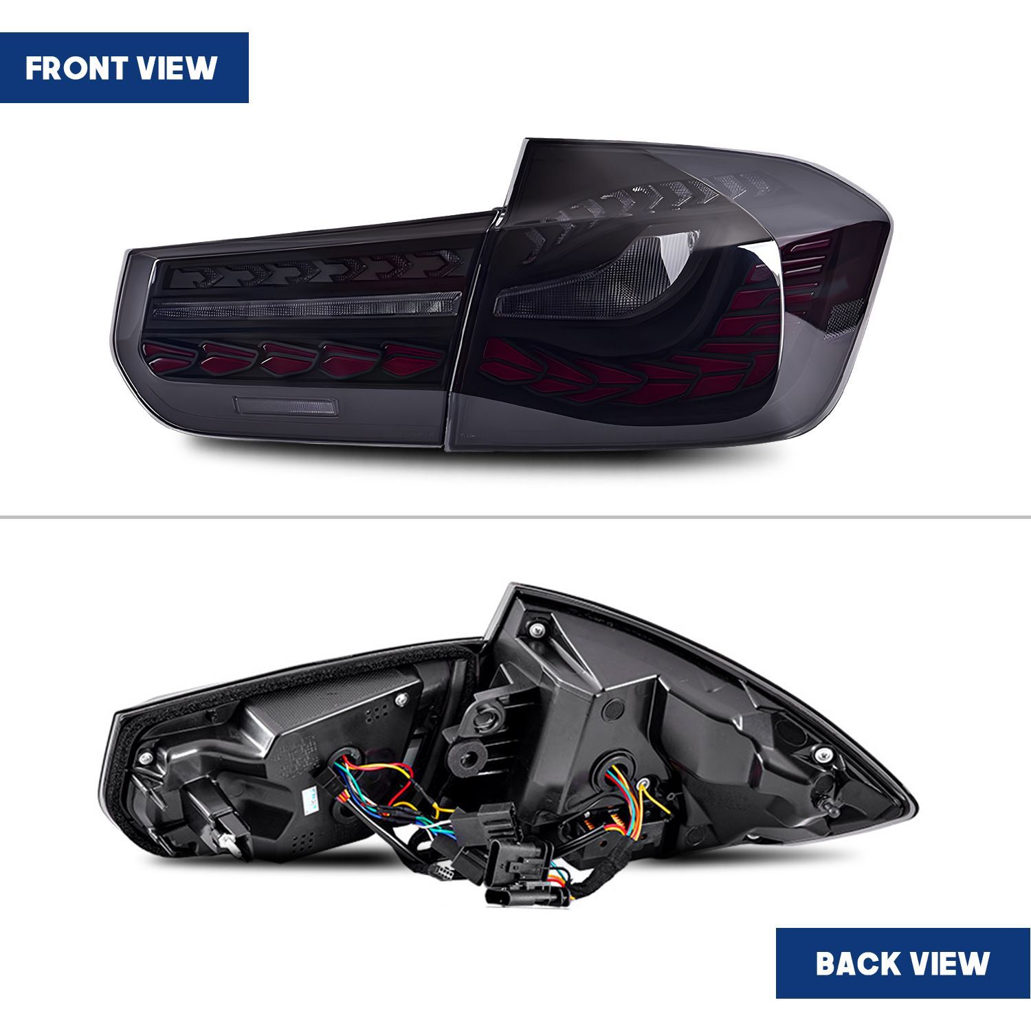 BMW 3シリーズF30 F80 13-18モデルLEDドラゴンスケールデザインテールライトアセンブリ 10.13 FFCRYSTALESIA_COM