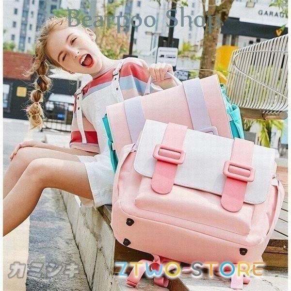 リュック リュックサック子 横型 塾用カバン キッズ レッスンバッグかばん PUレザー