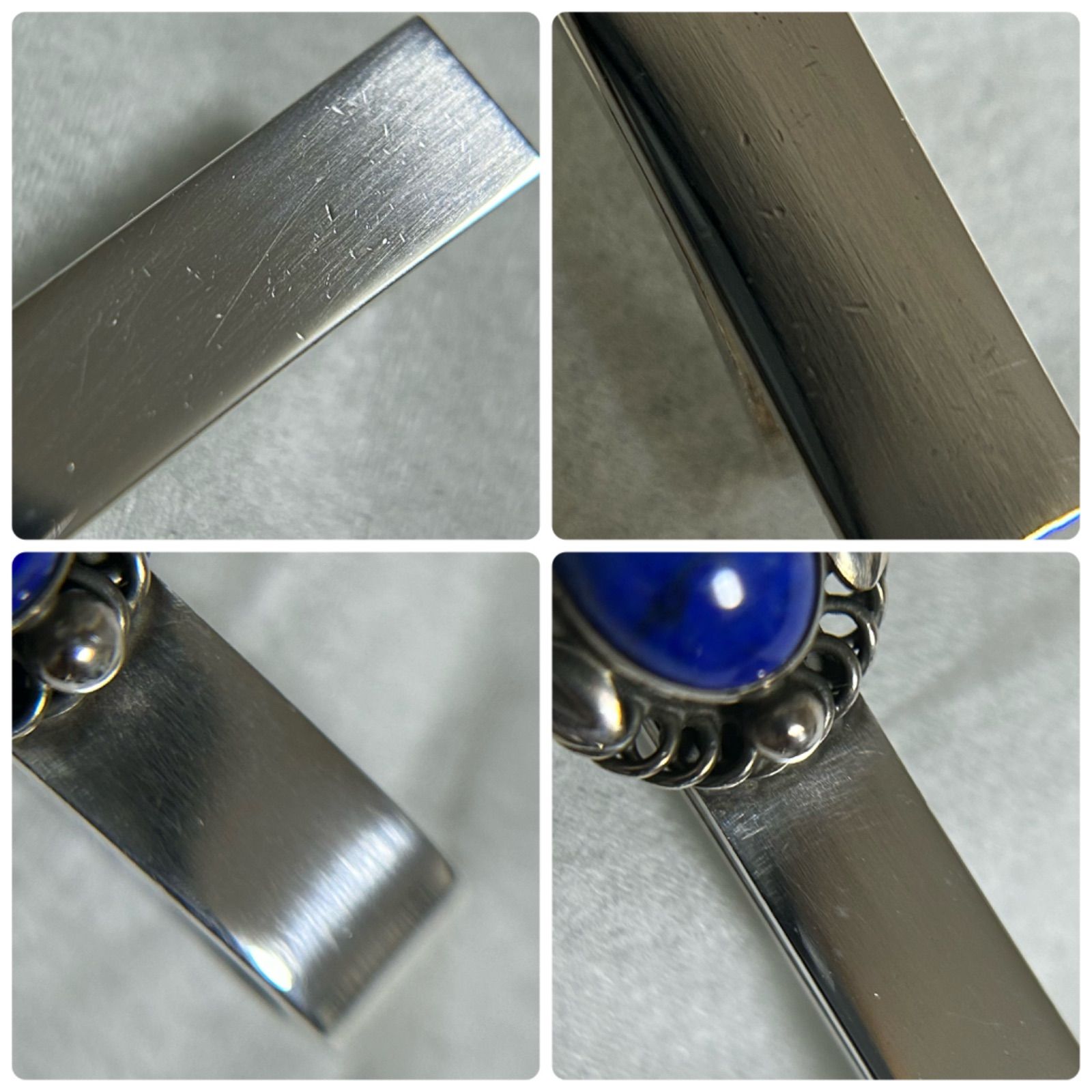 ジョージジェンセンタイピンカフスセット ラピスラズリ Georg Jensen