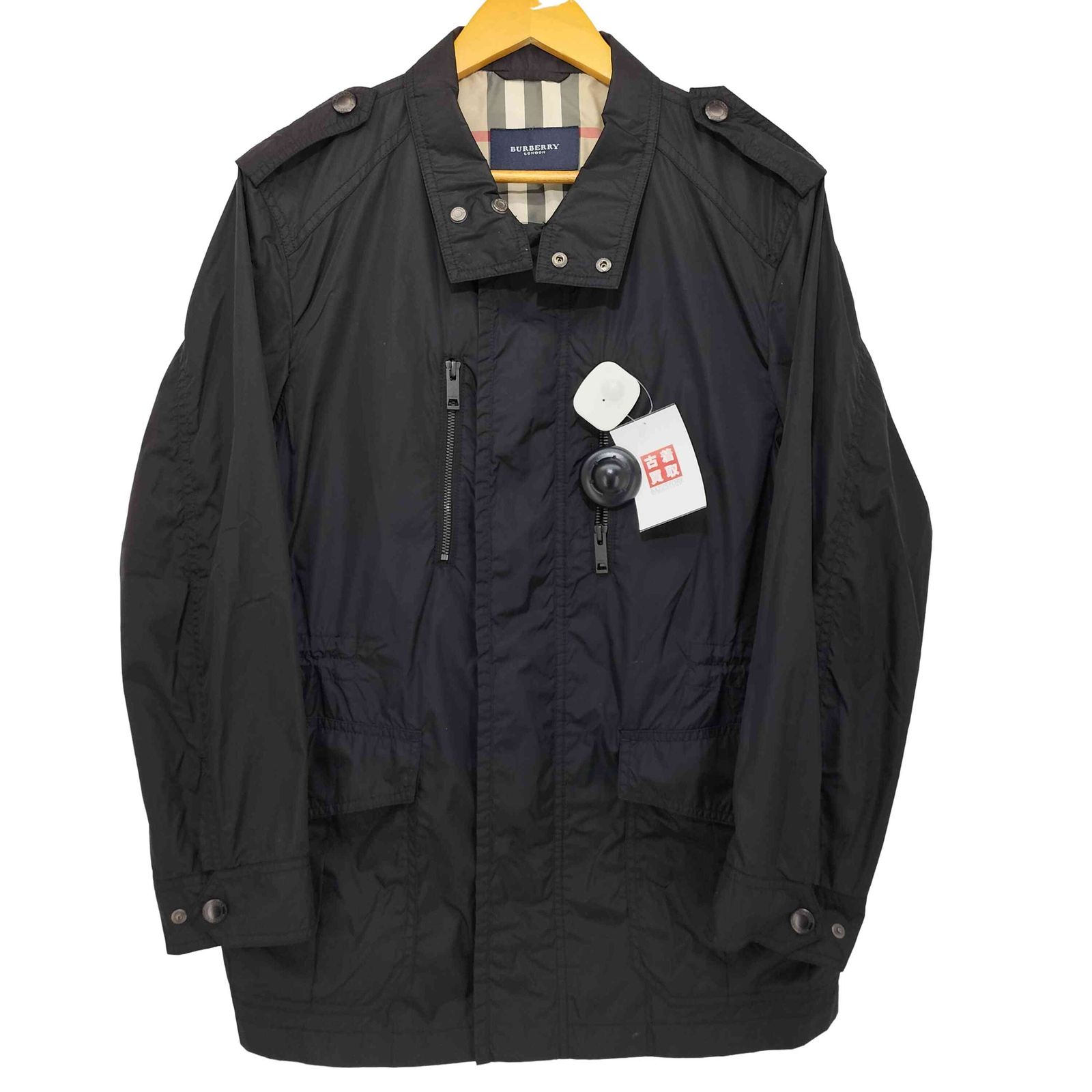 バーバリーロンドン BURBERRY LONDON 裏地ノバチェック 撥水ジップアップ ナイロンジャケット メンズ import M