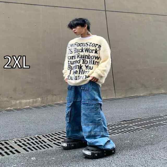 2XL メンズ ファッション 服 男性用 オシャレ シンプル 大人 かっこいい 大きいサイズ ストリート 紳士服 アメリカン レトロ カップル セーター 秋冬 ラウネック トップス