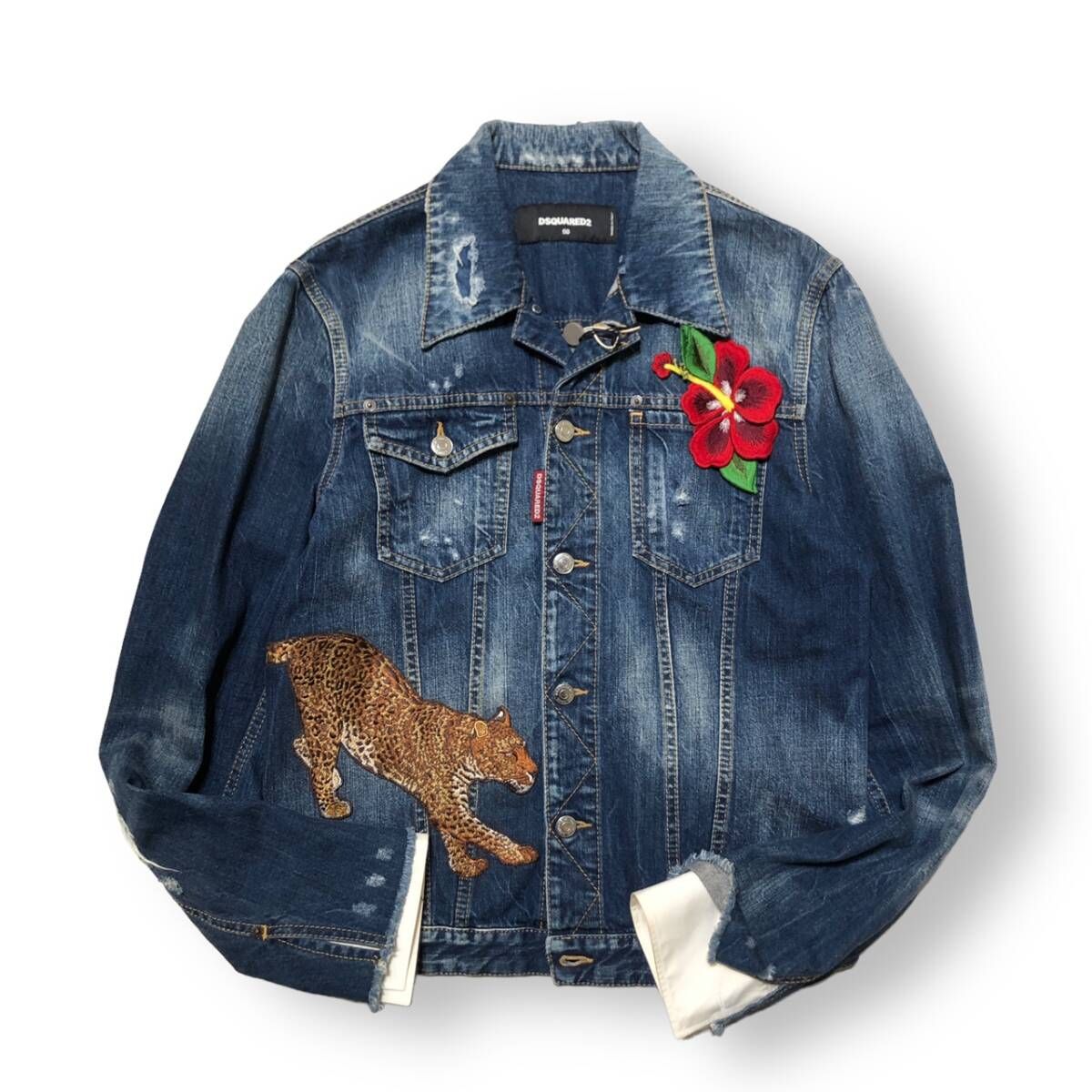 DSQUARED2 DENIMJACKET WITH HOLES size50 S71AM0922 デニムジャケット Gジャン ディースクエアード