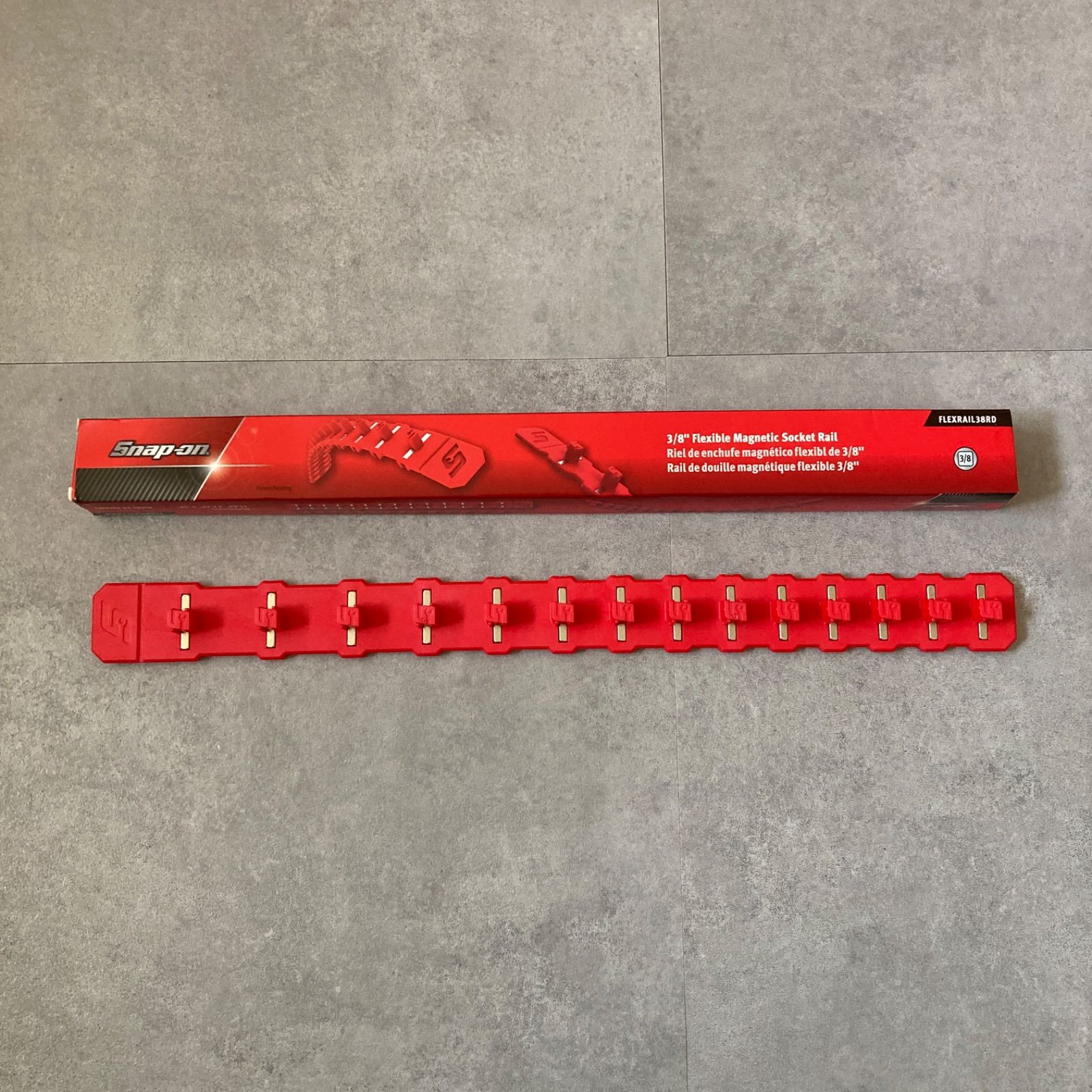 Snap-on スナップオン 3/8dr フレキシブルマグネットソケットレール レッド FLEXRAIL38RD