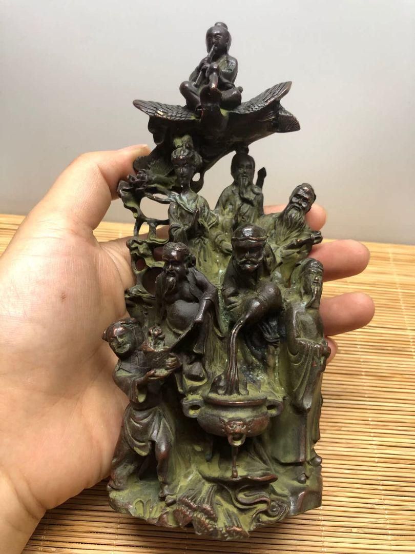 銅 細工 八仙過海銅像 居宅 風水 開運 招財 装飾品 工芸品 置物 銅 細工 八仙過海銅像 居宅 風水 開運 招財 装飾品 工芸品 置物