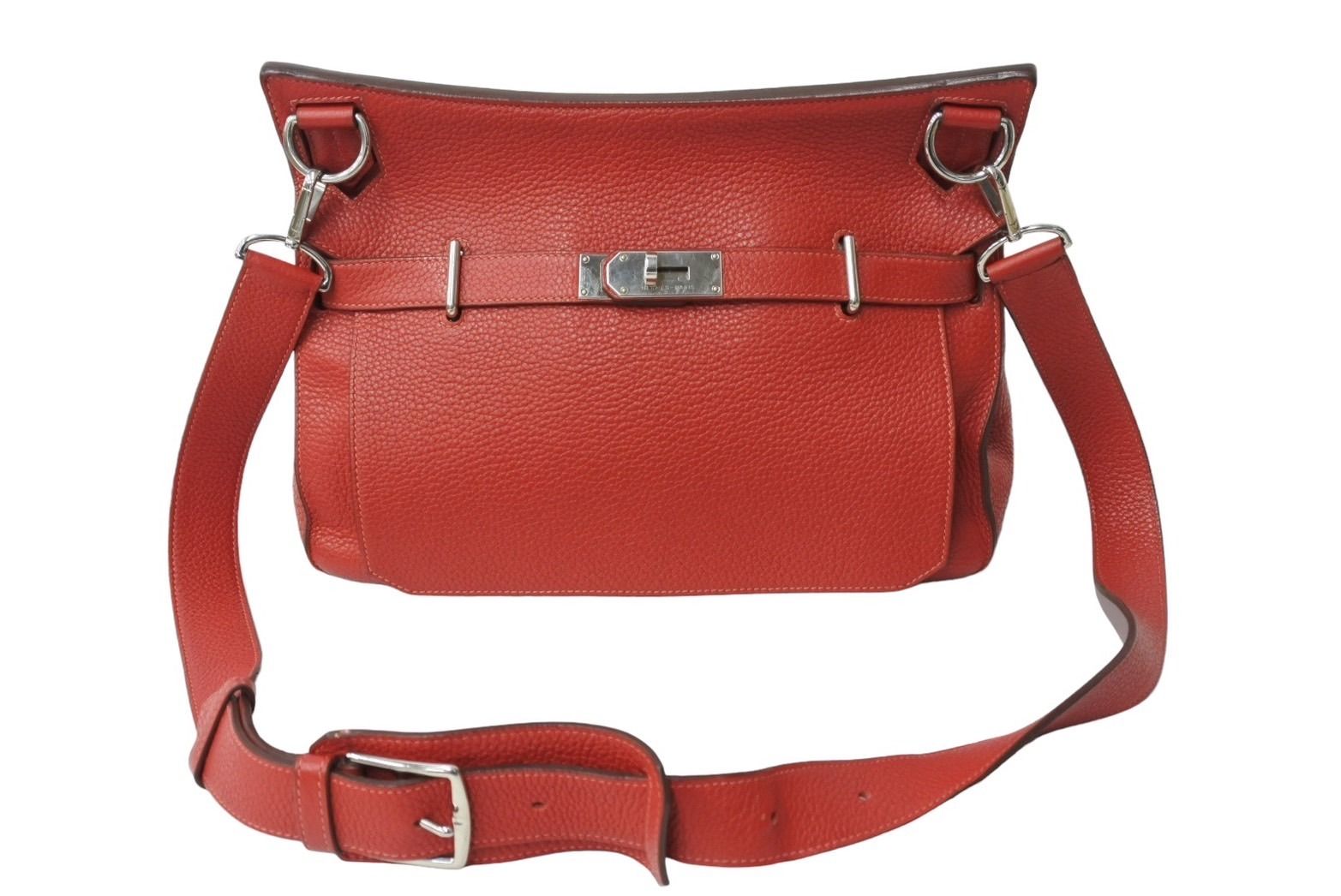 HERMES エルメス ショルダーバッグ ジプシエール34 □P金具 トリヨンクレマンス レッド シルバー金具 美品 中古 67612 - メルカリ