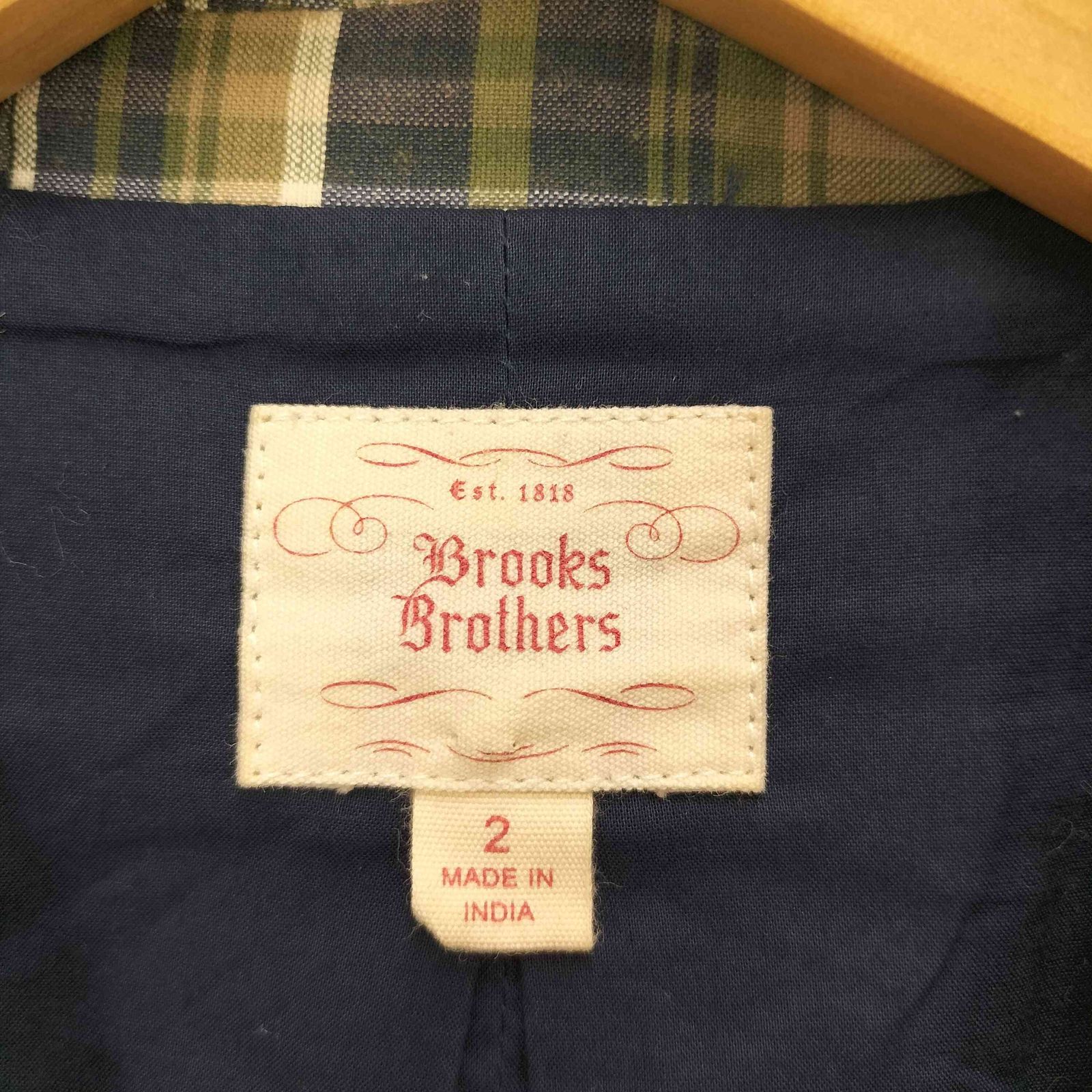 ブルックスブラザーズ BROOKS BROTHERS インド製 コットン マドラス 