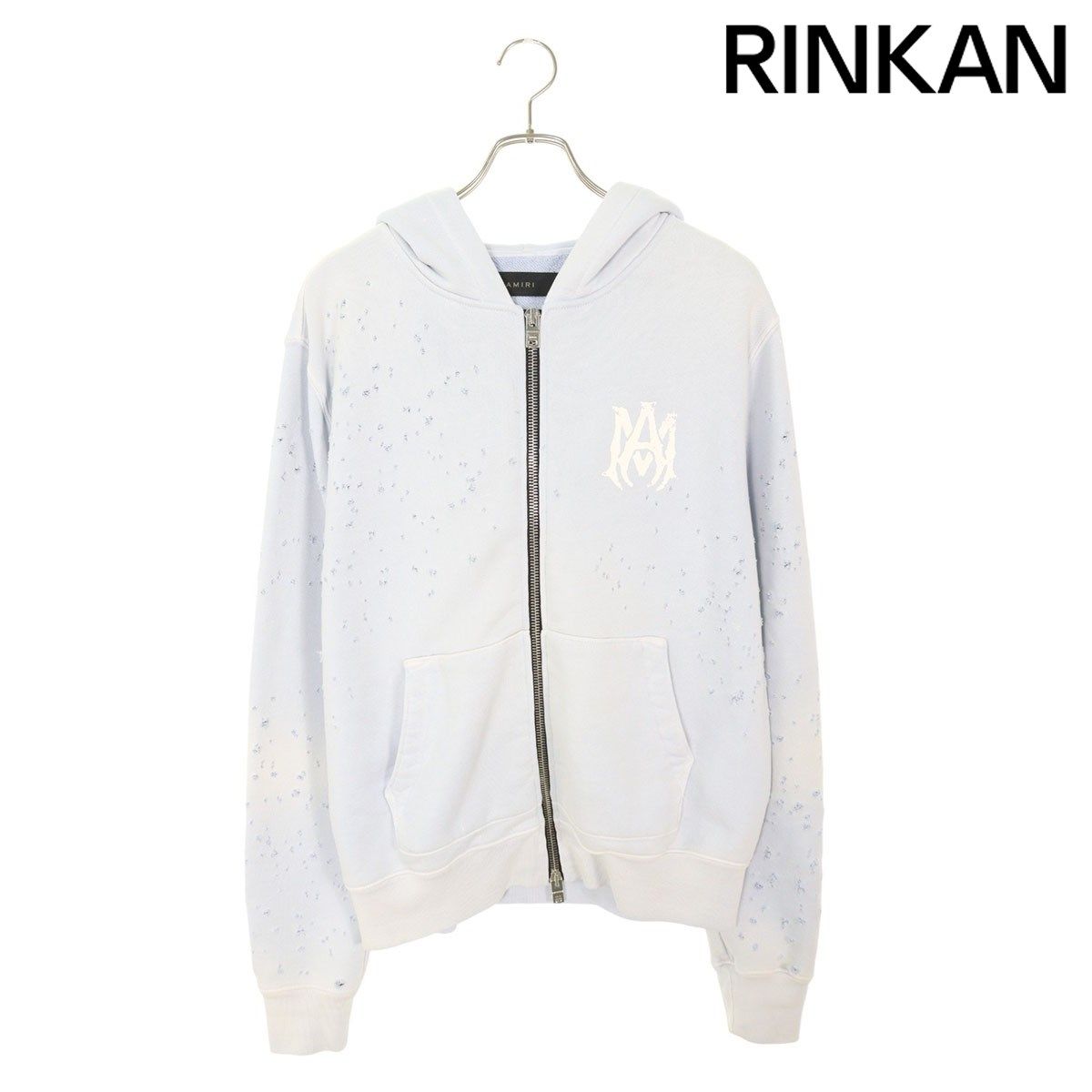 アミリ SRAMJYHD1021SMRCTT2 ショットガン加工ジップパーカー メンズ XS