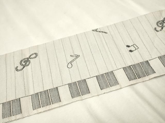 平和屋着物○八寸名古屋帯 紬地 音符 正絹 逸品 CAAV7134hy - メルカリ 