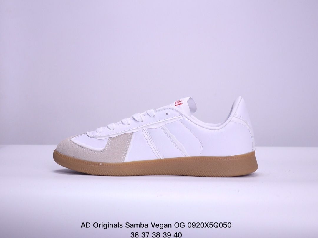 セール　新品　アディダスadidas originals Samba Veganラウンドヘッドバンド滑り止め耐摩耗性低ヘルプシューズスニーカーレディースグレー